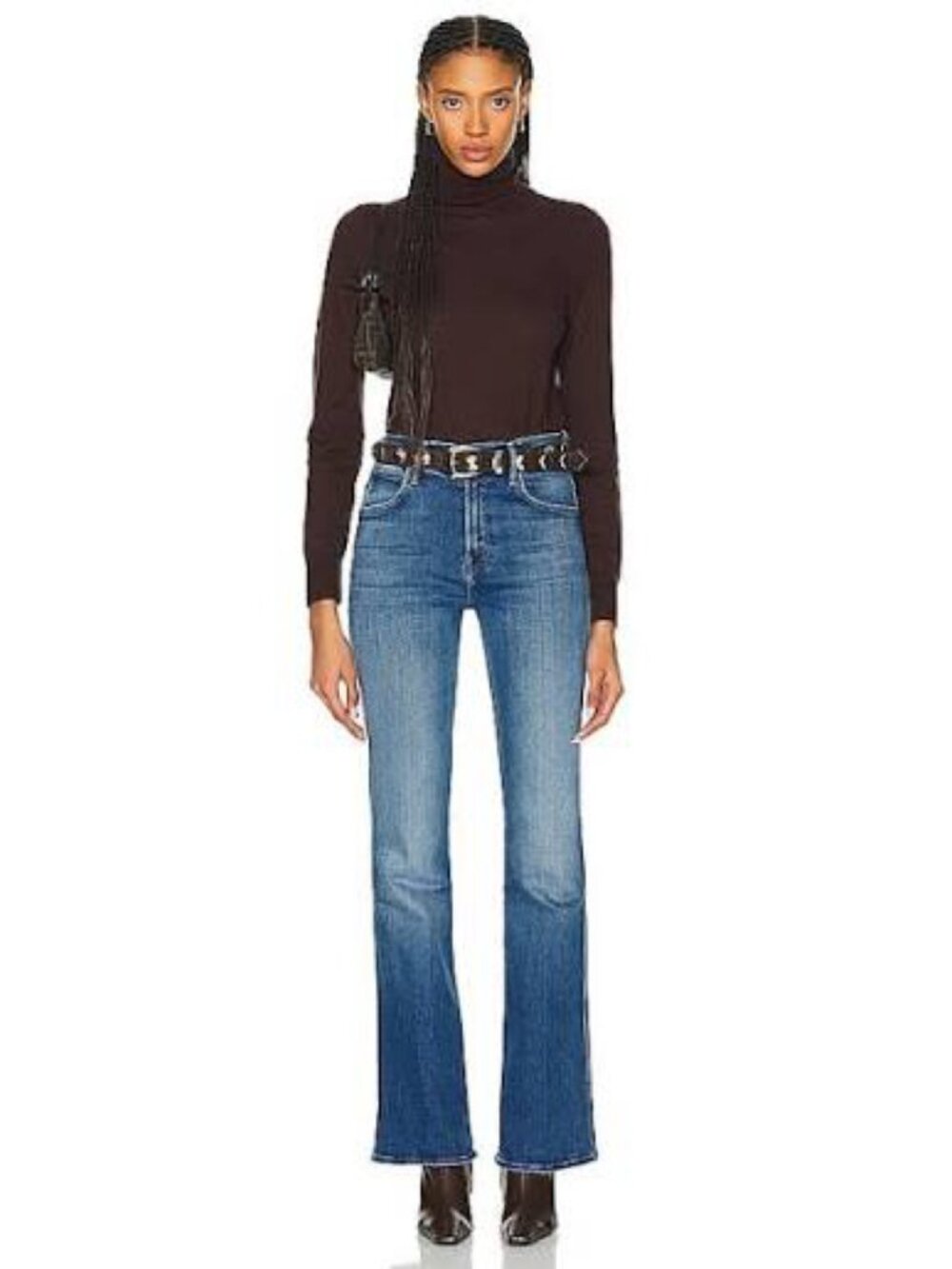 MOTHER The Desperado Heel Jeans in Work Hard Play Hard